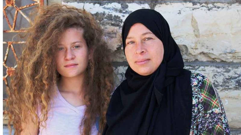 Ahed Tamini & her mother 1a AlJazeera photo LLLL