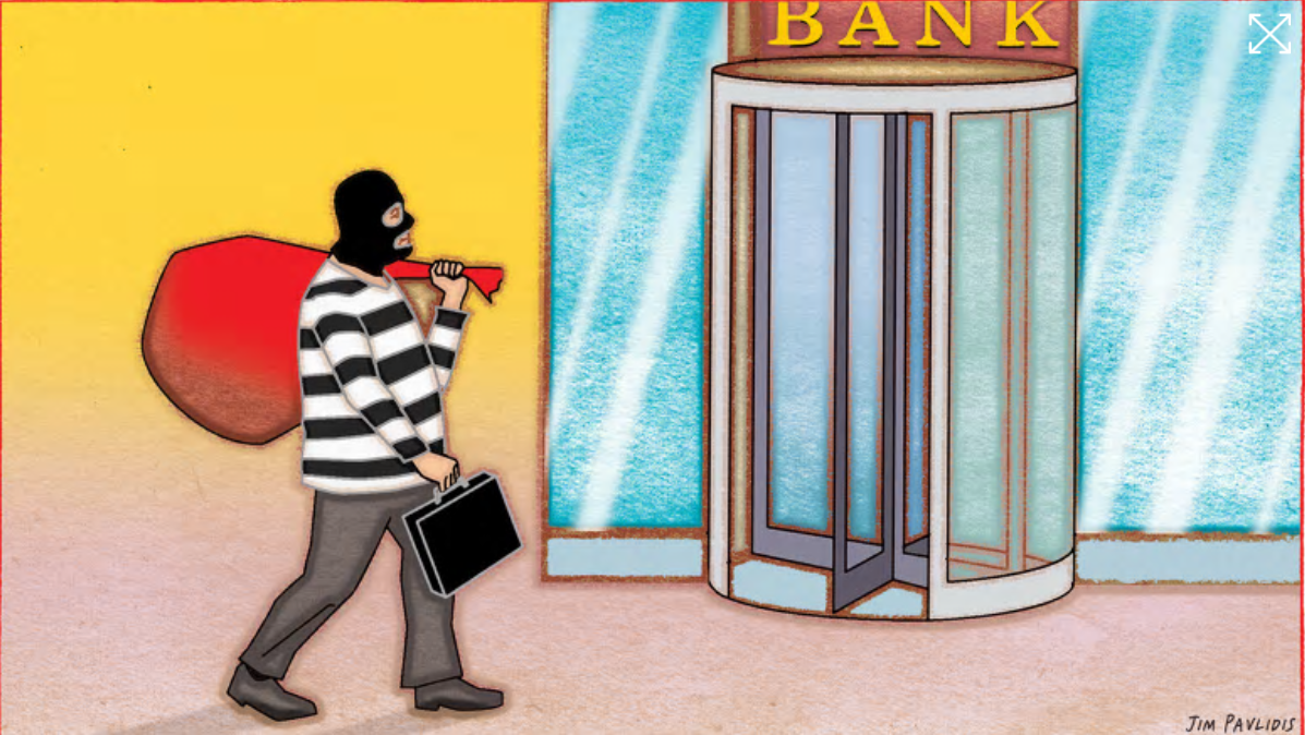 Bank theft 1aaa Illustration by Jim Pavlides